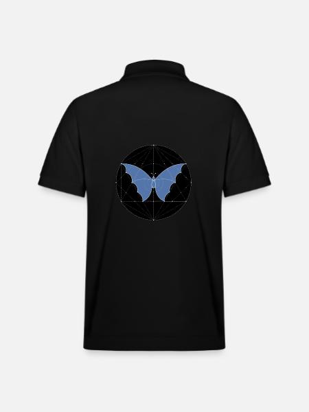 Sacred Geometry Butterfly - Stanley/Stella Unisex Organic Polo Shirt PREPSTER - black