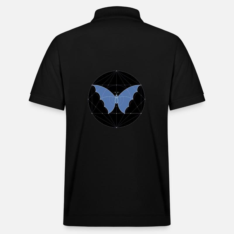 Heilige Geometrie Schmetterling - Stanley/Stella Unisex Bio-Poloshirt PREPSTER - Schwarz