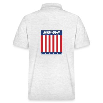 Ready? Fight! - Stanley/Stella Unisex Organic Polo Shirt PREPSTER - heather white - Back - Andy (188cm)