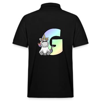 Licorne Lettre G - Polo PREPSTER bio Stanley/Stella Unisexe - noir - Dos - Andy (188cm)