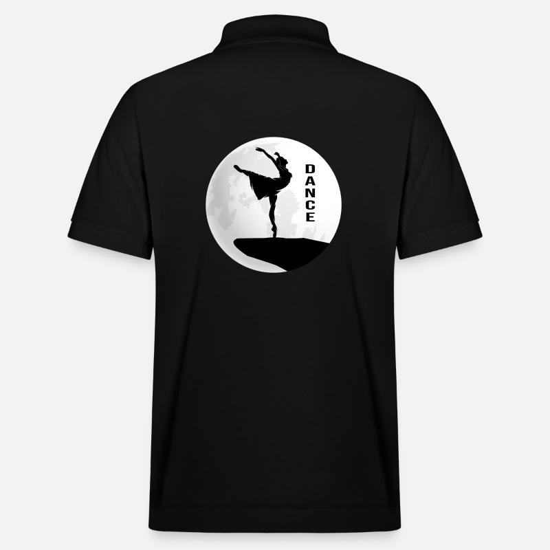 Danser Danseur dansant au clair de lune - Polo PREPSTER bio Stanley/Stella Unisexe - noir