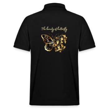 Papillon Fleur Art Papillon Graphique - Polo PREPSTER bio Stanley/Stella Unisexe - noir - Dos - Andy (188cm)