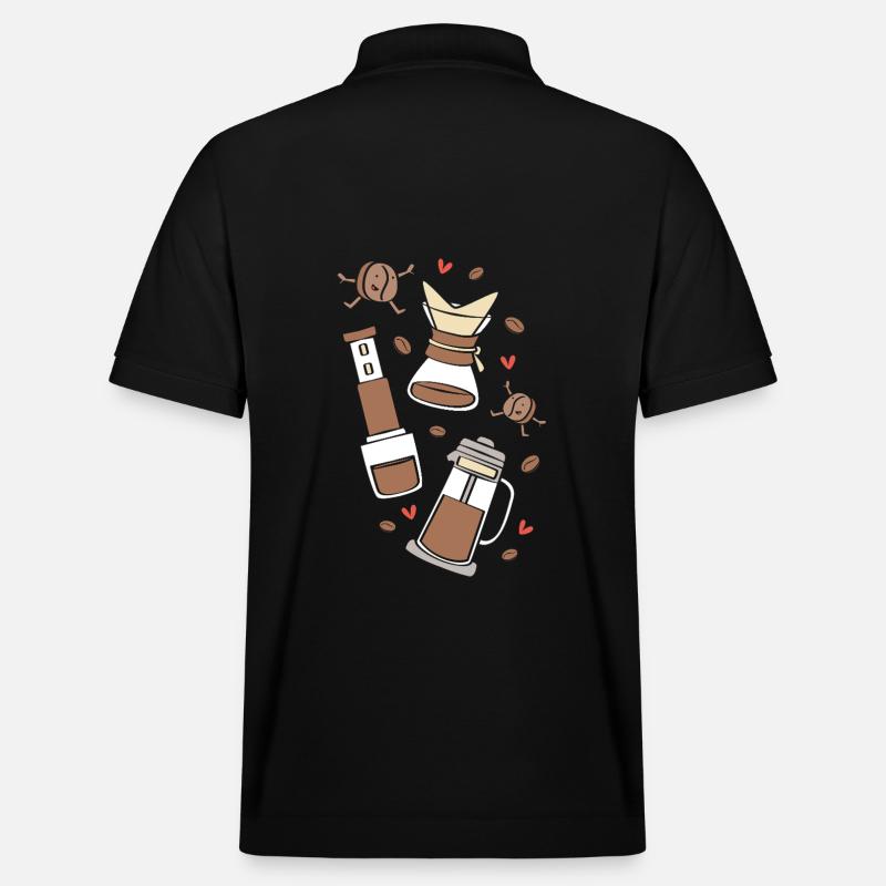 Barista Espresso Café Caféine - Polo PREPSTER bio Stanley/Stella Unisexe - noir