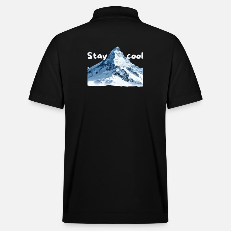 Berglandschaft Stay Cool - Stanley/Stella Unisex Bio-Poloshirt PREPSTER - Schwarz