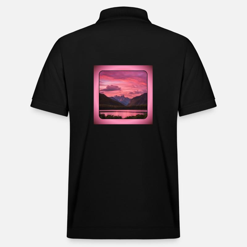 Berglandschaft - Stanley/Stella Unisex Bio-Poloshirt PREPSTER - Schwarz