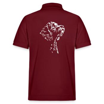 Cockapoo Silhouette Chien Chien Wilsigns - Polo PREPSTER bio Stanley/Stella Unisexe - bordeaux - Dos - Andy (188cm)
