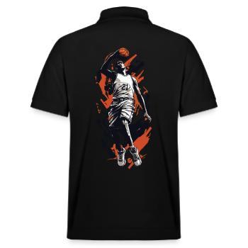 Jeu De Basket-Ball Action Esthétique Streetwear - Polo PREPSTER bio Stanley/Stella Unisexe - noir - Dos - Andy (188cm)