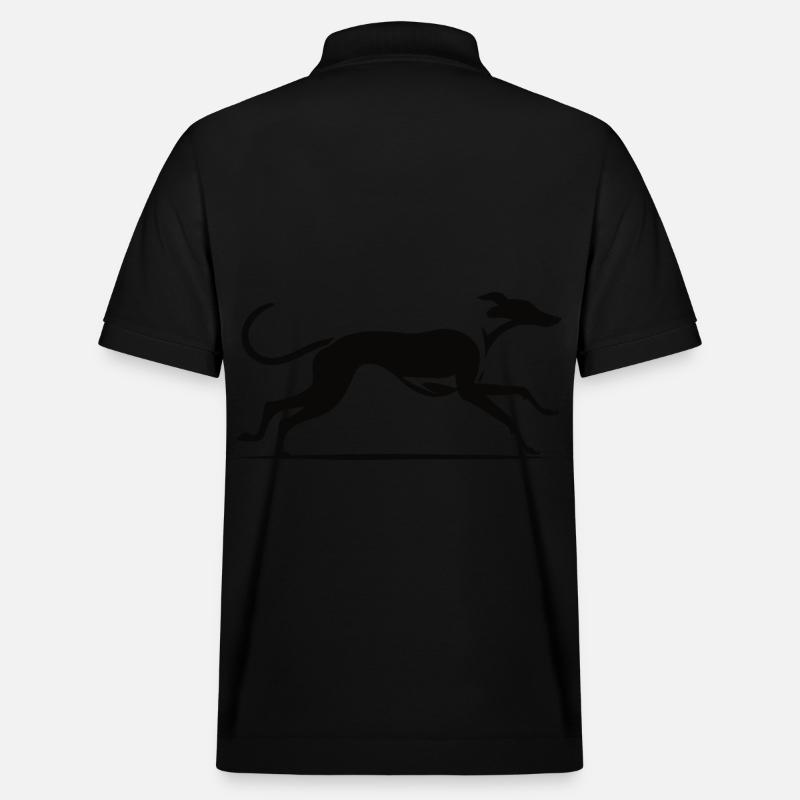 Elegantes Windhund Design - Stanley/Stella Unisex Bio-Poloshirt PREPSTER - Schwarz