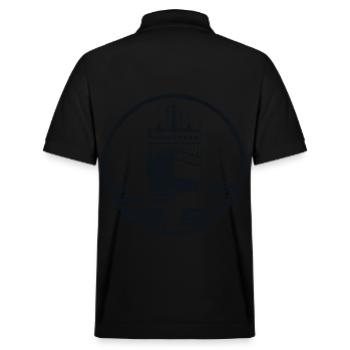 Eisbrecher Design für den Arktis und Polar Fan - Stanley/Stella Unisex Bio-Poloshirt PREPSTER - Schwarz - Hinten - Andy (188cm)