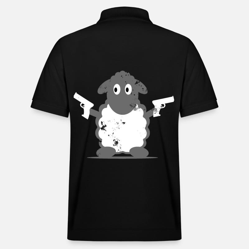 Idée cadeau policier mouton - Polo PREPSTER bio Stanley/Stella Unisexe - noir