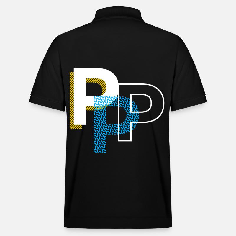 Lettre initiale P - Polo PREPSTER bio Stanley/Stella Unisexe - noir