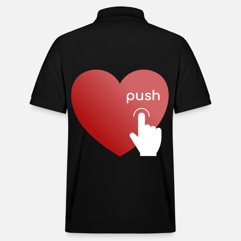 Push my Heart - Stanley/Stella Unisex Bio-Poloshirt PREPSTER - Schwarz