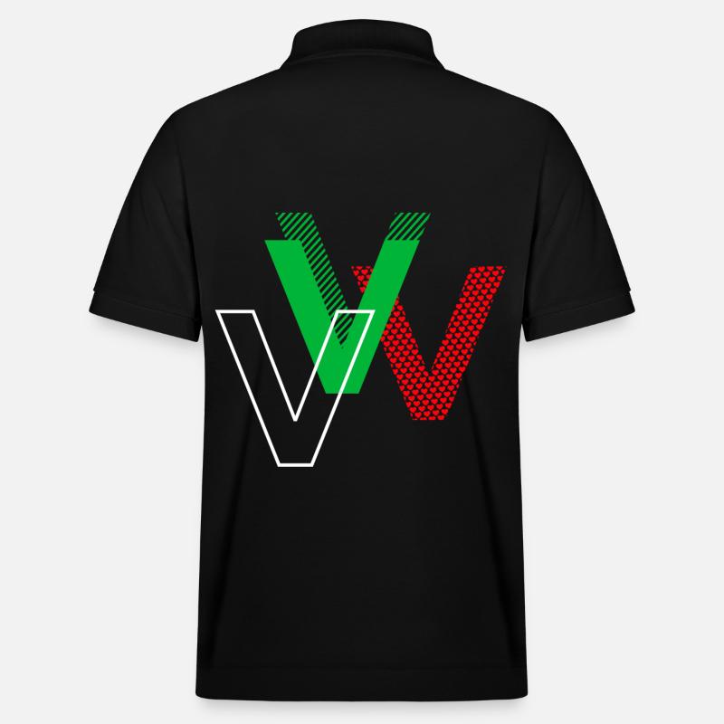 Buchstabe V - Stanley/Stella Unisex Bio-Poloshirt PREPSTER - Schwarz