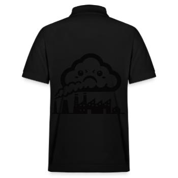 Dioxyde de carbone CO₂ - Drôle de nuage de fumée Conception de bande dessinée - Polo PREPSTER bio Stanley/Stella Unisexe - noir - Dos - Andy (188cm)