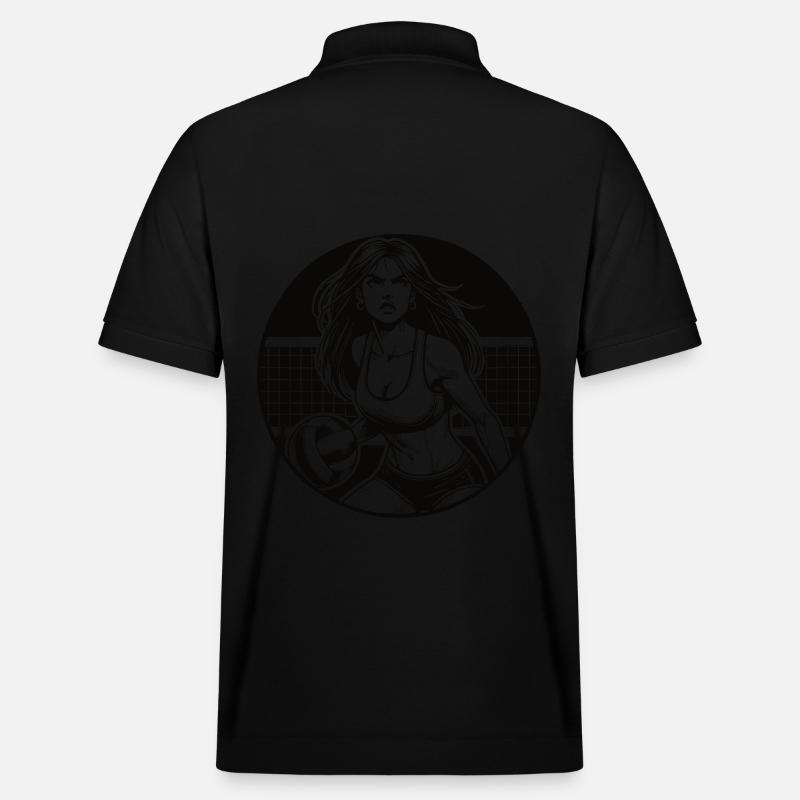 Volleyball & Beachvolleyball Passion - Stanley/Stella Unisex Bio-Poloshirt PREPSTER - Schwarz