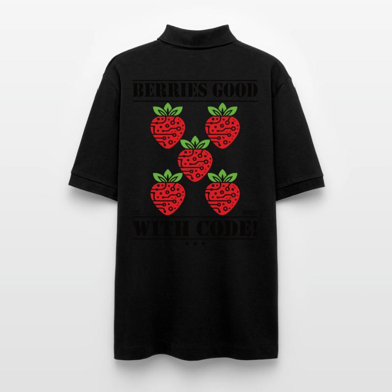 Berries Good with Code – Erdbeer & Programmieren Stanley/Stella Unisex Bio-Poloshirt PREPSTER