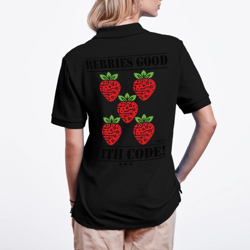 Berries Good with Code – Erdbeer & Programmieren Stanley/Stella Unisex Bio-Poloshirt PREPSTER