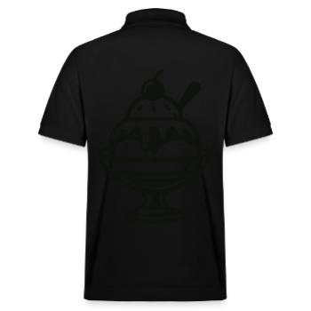 Eiscreme Design für den Eis und Eisdielen Fan - Stanley/Stella Unisex Bio-Poloshirt PREPSTER - Schwarz - Hinten - Andy (188cm)