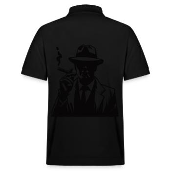 Classic detective – cool detective design - Stanley/Stella Unisex Organic Polo Shirt PREPSTER - black - Back - Andy (188cm)