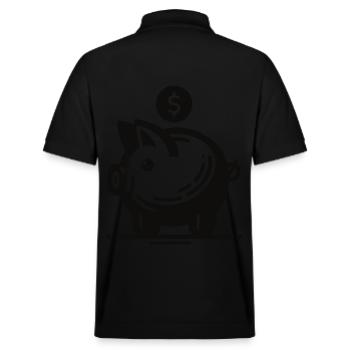 Tirelire amusante – économisez de l’argent avec humour - Polo PREPSTER bio Stanley/Stella Unisexe - noir - Dos - Andy (188cm)