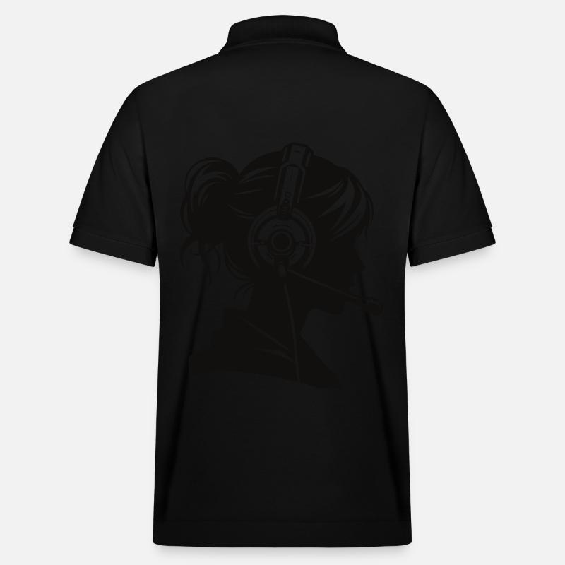 Futuristisches Callcenter – Kommunikation - Stanley/Stella Unisex Bio-Poloshirt PREPSTER - Schwarz
