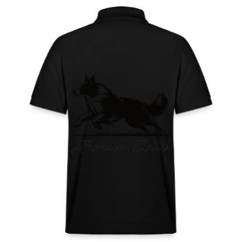 Border Collie – Der intelligente Hütehund - Stanley/Stella Unisex Bio-Poloshirt PREPSTER - Schwarz - Hinten - Andy (188cm)