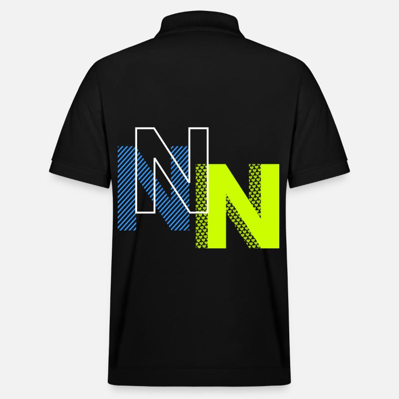 N Buchstabe - Stanley/Stella Unisex Bio-Poloshirt PREPSTER - Schwarz