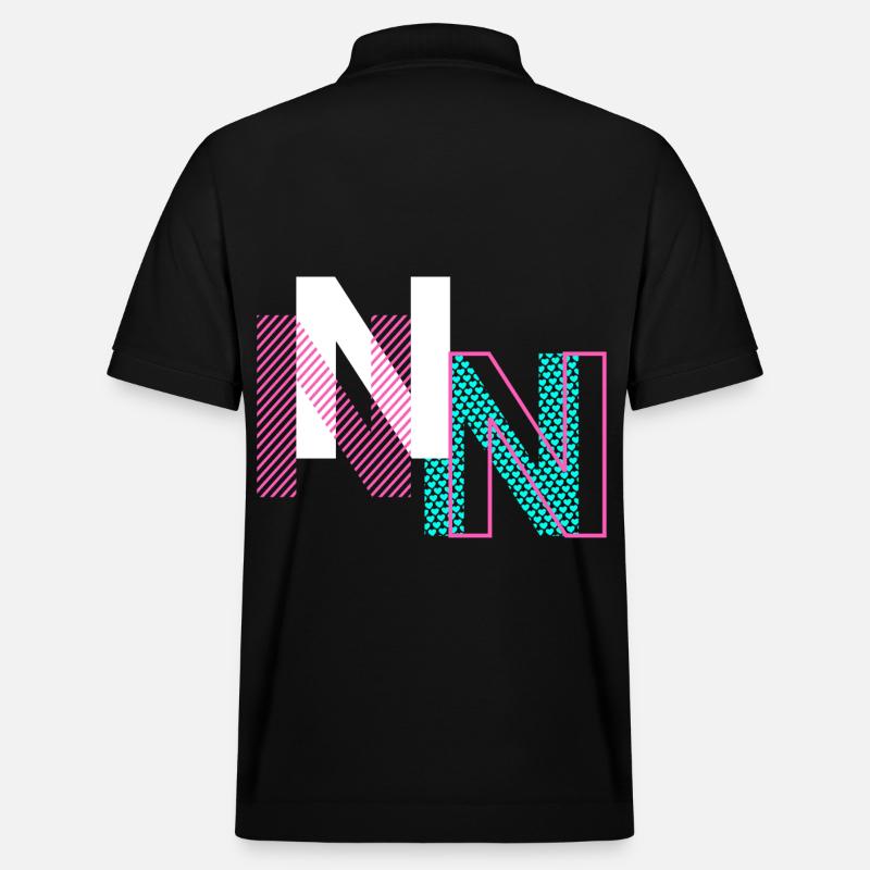 N Buchstabe Design - Stanley/Stella Unisex Bio-Poloshirt PREPSTER - Schwarz