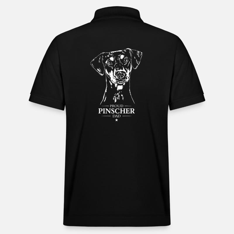 Pinscher Papa Chien Chien Wilsigns - Polo PREPSTER bio Stanley/Stella Unisexe - noir