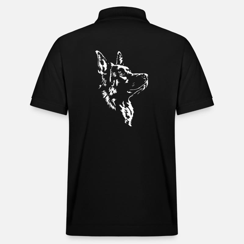 Deutscher Schäferhund Hund Hunde Wilsigns - Stanley/Stella Unisex Bio-Poloshirt PREPSTER - Schwarz