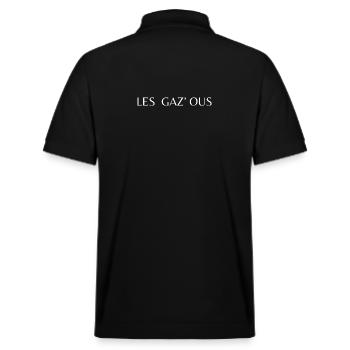 Die Gaz' ous - Stanley/Stella Unisex Bio-Poloshirt PREPSTER - Schwarz - Hinten - Andy (188cm)