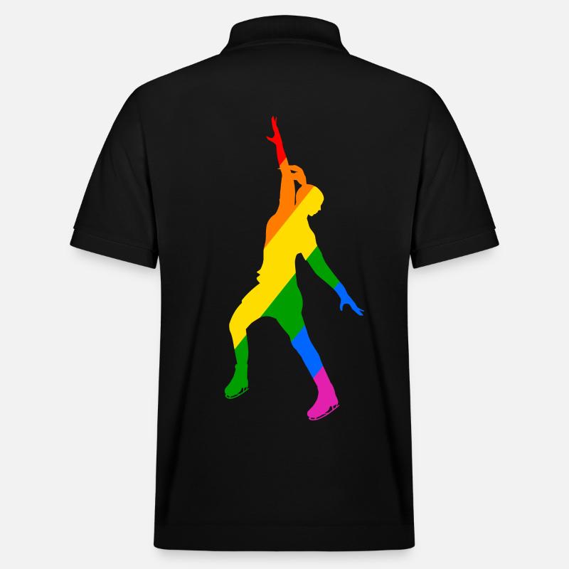 Farbenspiel im Eislauf - Stanley/Stella Unisex Bio-Poloshirt PREPSTER - Schwarz