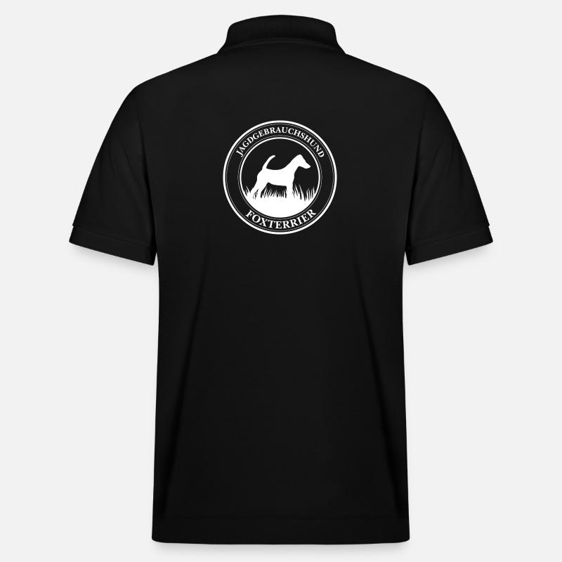 Foxterrier Jagdgebrauchshund Hund Wilsigns - Stanley/Stella Unisex Bio-Poloshirt PREPSTER - Schwarz