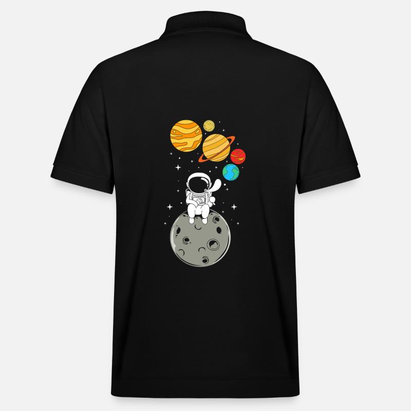 Espace Espace Cosmos Univers Planètes - Polo PREPSTER bio Stanley/Stella Unisexe - noir
