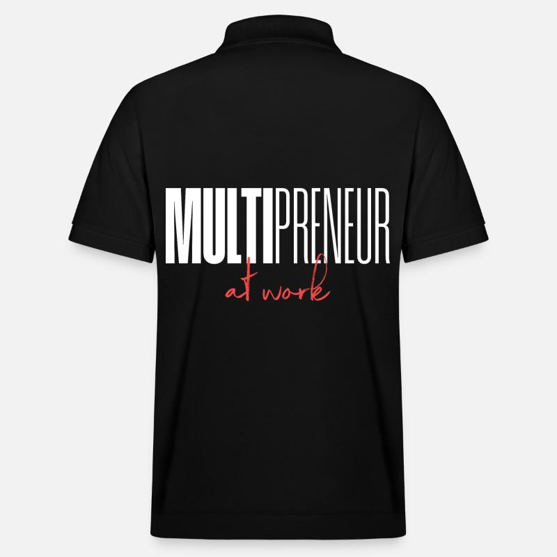 Mulitpreneur at work - Stanley/Stella Unisex Organic Polo Shirt PREPSTER - black