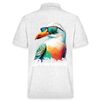 Dubrovnik Kroatien Urlaub coole Möwe Sonnenbrille - Stanley/Stella Unisex Bio-Poloshirt PREPSTER - Weiß meliert - Hinten - Andy (188cm)