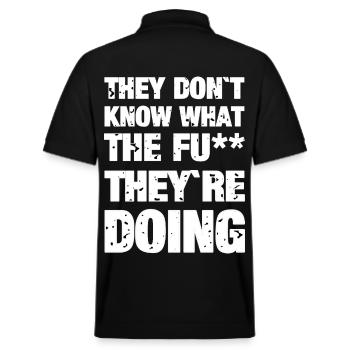 They don't know - Stanley/Stella Unisex Organic Polo Shirt PREPSTER - black - Back - Andy (188cm)