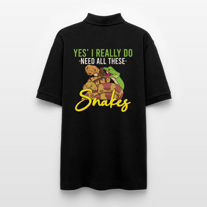 Funny Python Snake / Boa Constrictor Stanley/Stella Unisex Organic Polo Shirt PREPSTER