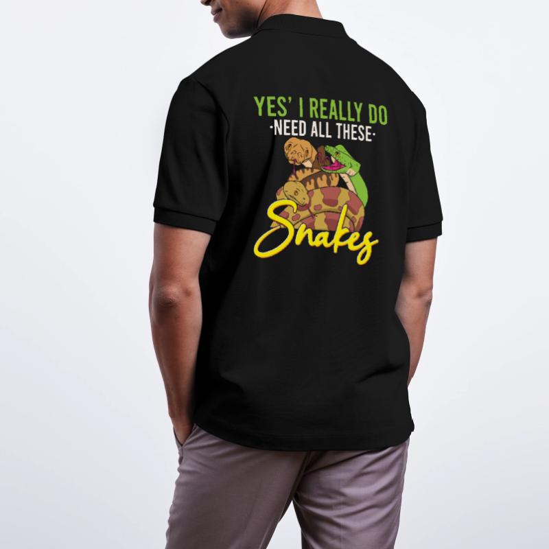 Funny Python Snake / Boa Constrictor Stanley/Stella Unisex Organic Polo Shirt PREPSTER