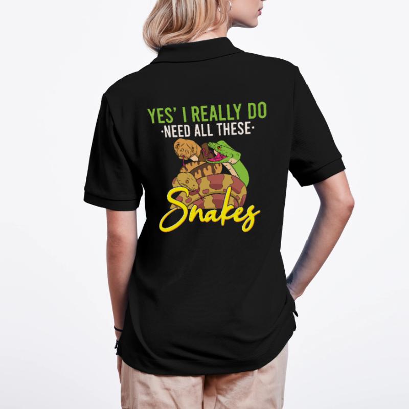 Funny Python Snake / Boa Constrictor Stanley/Stella Unisex Organic Polo Shirt PREPSTER