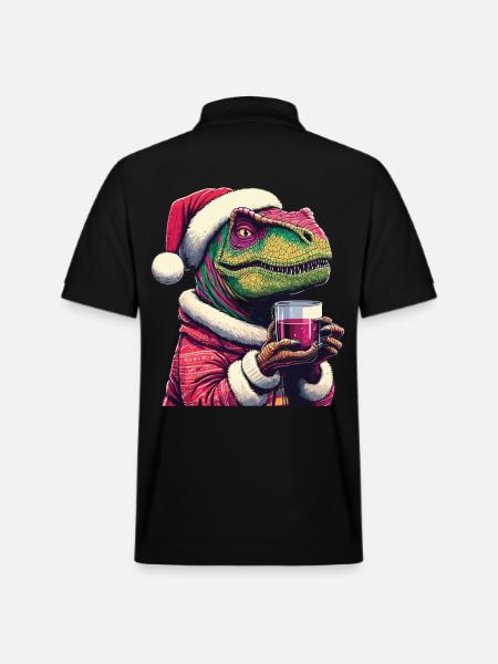 Raptor drinks mulled wine - Stanley/Stella Unisex Organic Polo Shirt PREPSTER - black