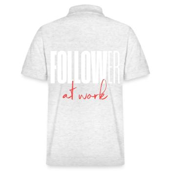Follower at work - Stanley/Stella Unisex Organic Polo Shirt PREPSTER - heather white - Back - Andy (188cm)