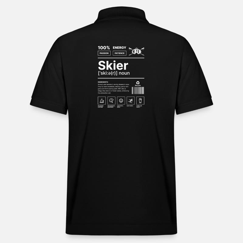 Skifahrer-Lebensstil - Stanley/Stella Unisex Bio-Poloshirt PREPSTER - Schwarz