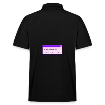 Everyone hates you - Stanley/Stella Unisex Organic Polo Shirt PREPSTER - black - Back - Andy (188cm)