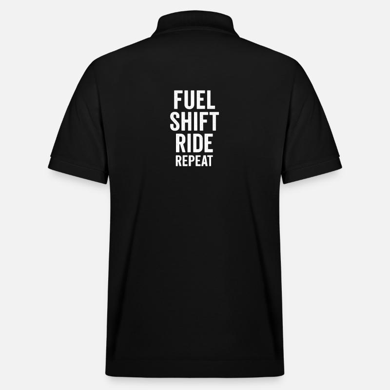 Energiekreislauf-Bewegung - Stanley/Stella Unisex Bio-Poloshirt PREPSTER - Schwarz