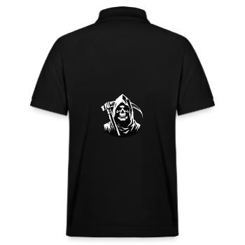 Étreinte de la Faucheuse - Monochrome - Polo PREPSTER bio Stanley/Stella Unisexe - noir - Dos - Andy (188cm)