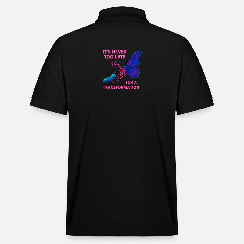 Neon Butterfly – It’s Never Too Late - Stanley/Stella Unisex Bio-Poloshirt PREPSTER - Schwarz
