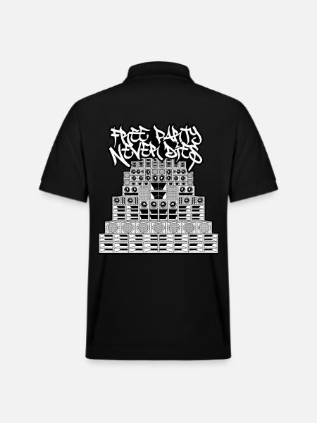 Free Party Never Dies - Stanley/Stella Unisex Organic Polo Shirt PREPSTER - black
