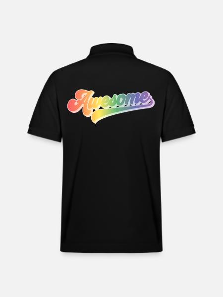 Awesome | Impressive rainbow - Stanley/Stella Unisex Organic Polo Shirt PREPSTER - black