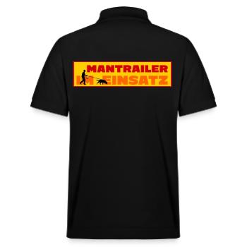 Mantrailer im Einsatz (Mann) - Stanley/Stella Unisex Bio-Poloshirt PREPSTER - Schwarz - Hinten - Andy (188cm)
